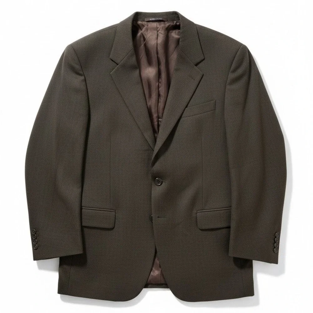 Jack Victor Montreal Olive Brown Blazer, Men's 42R Sport Coat Canada Virgin Wool